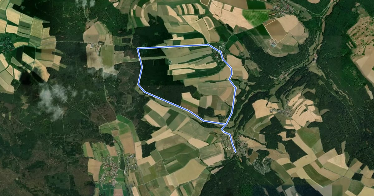 Маршрут Rundwanderweg Reinhardsachsen 6: Windischbuchen-Weg на спутниковом снимке