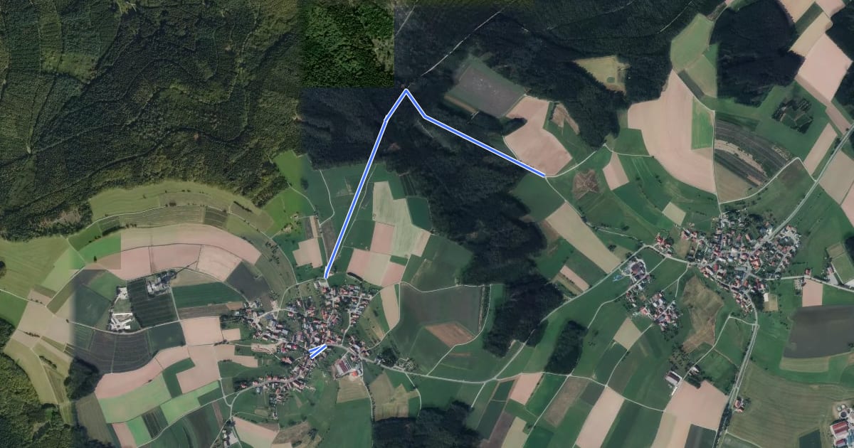 Маршрут Rundwanderweg Reisenbach 4 на спутниковом снимке