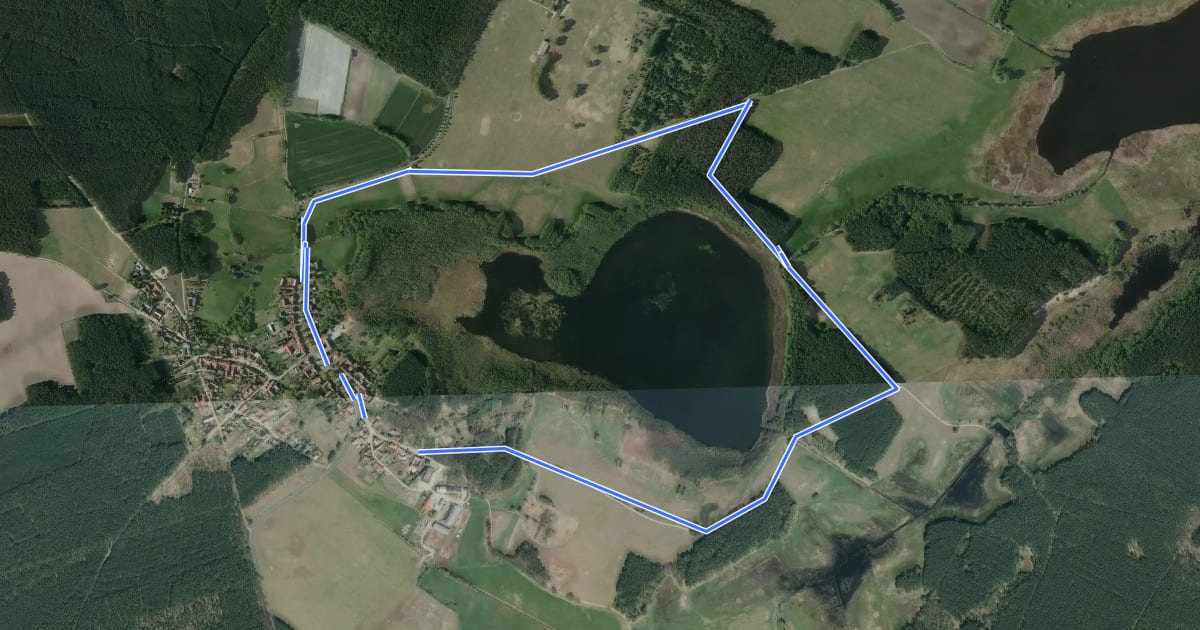 Маршрут Rundwanderweg Riebener See на спутниковом снимке