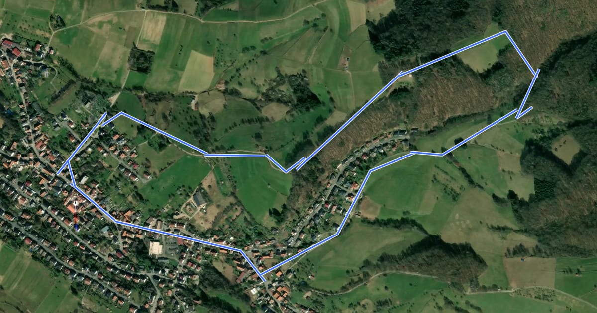 Маршрут Rundwanderweg Rimbach Im Kreuz 5: Zotzenbach-Weg на спутниковом снимке