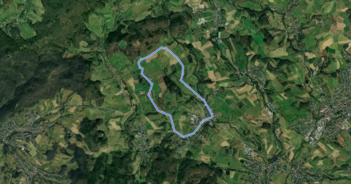 Маршрут Rundwanderweg Rimbach Trommblick 1: Hasen-Weg на спутниковом снимке