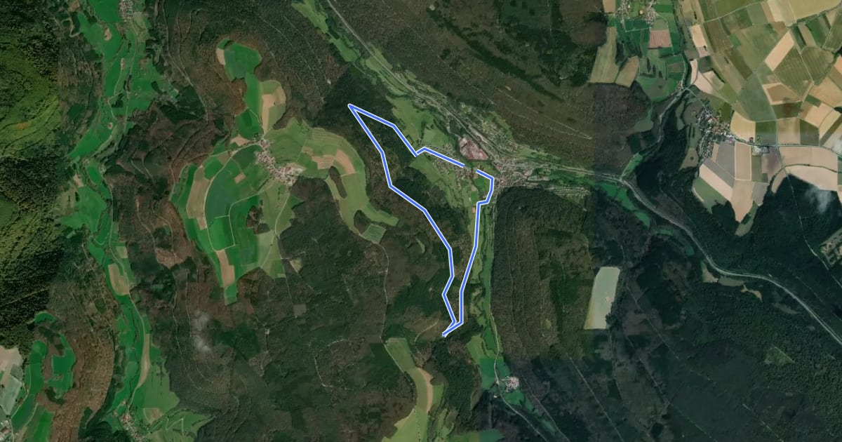 Маршрут Rundwanderweg Rippberg 6: Winterberg-Weg на спутниковом снимке