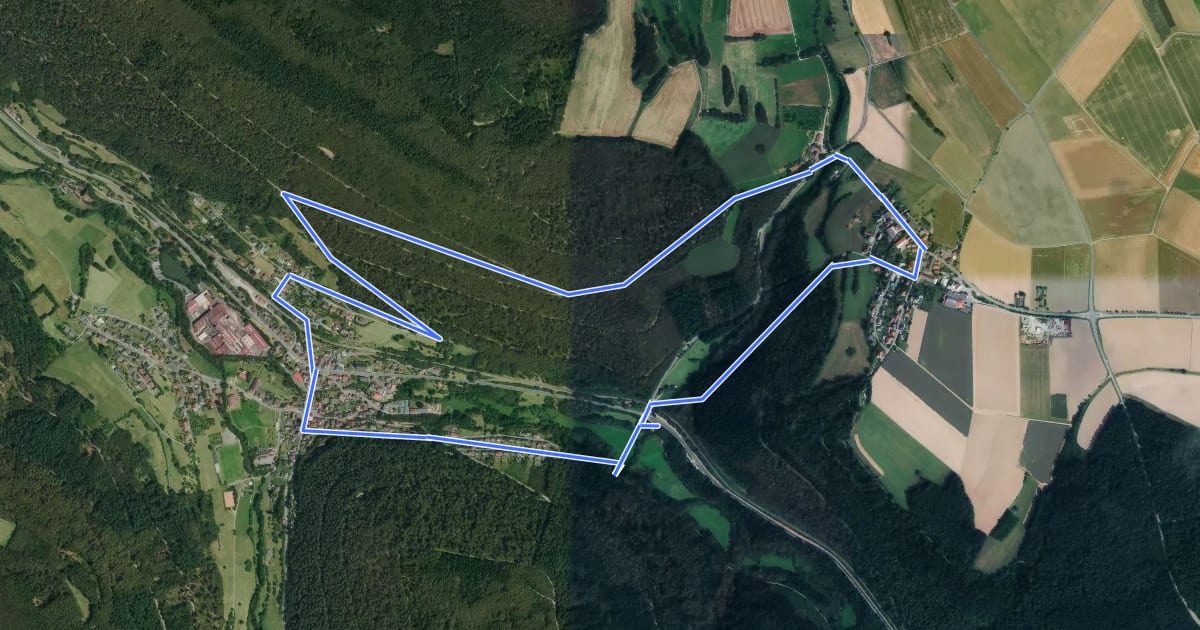 Маршрут Rundwanderweg Rippberg 7: Gerolzahn-Weg на спутниковом снимке
