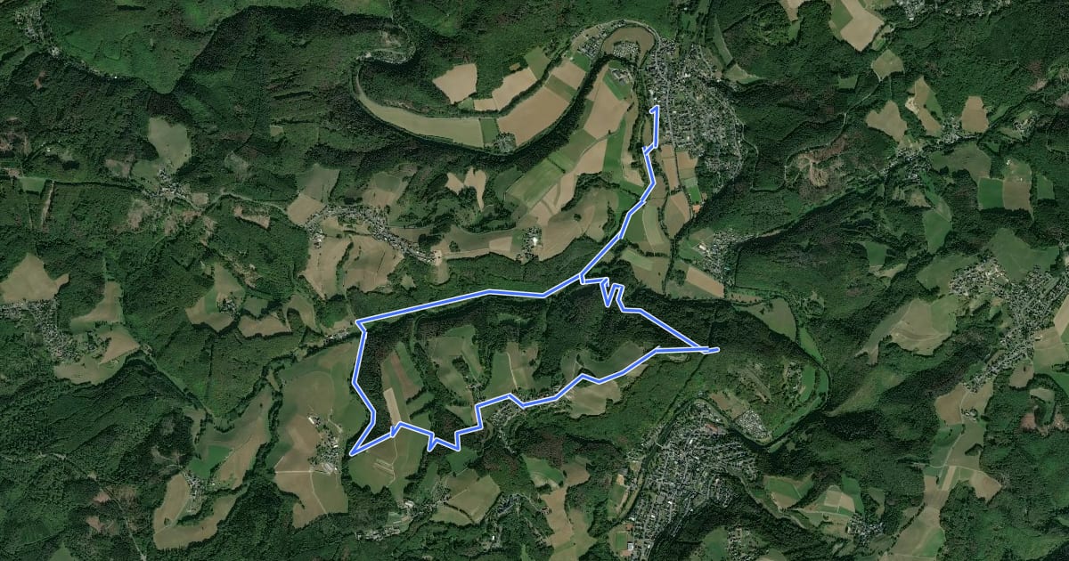 Маршрут Rundwanderweg Roßbach 4 (alt) на спутниковом снимке