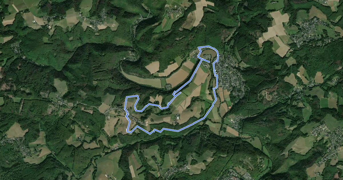 Маршрут Rundwanderweg Roßbach 4 (Kapellenweg) на спутниковом снимке