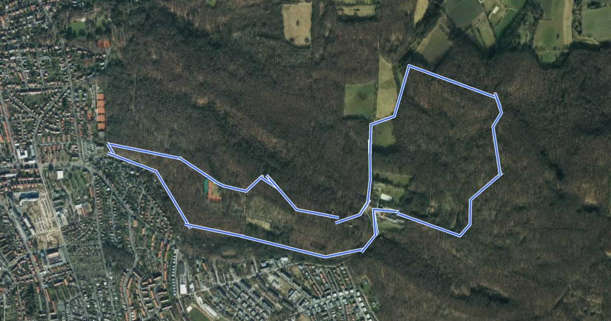 Маршрут Rundwanderweg Rohns - Tour lila Kreis на спутниковом снимке
