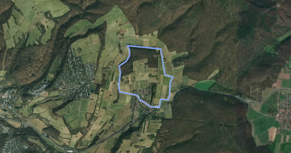Маршрут Rundwanderweg Roringen - Tour schwarzer Kreis на спутниковом снимке