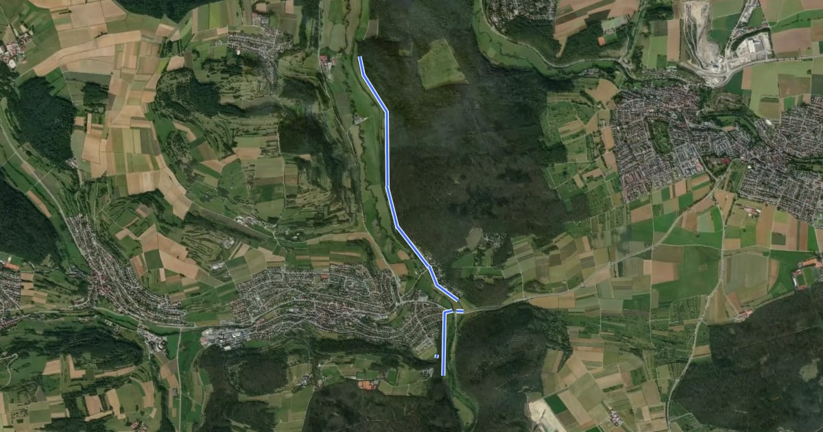 Маршрут Rundwanderweg Rote Ellipse на спутниковом снимке