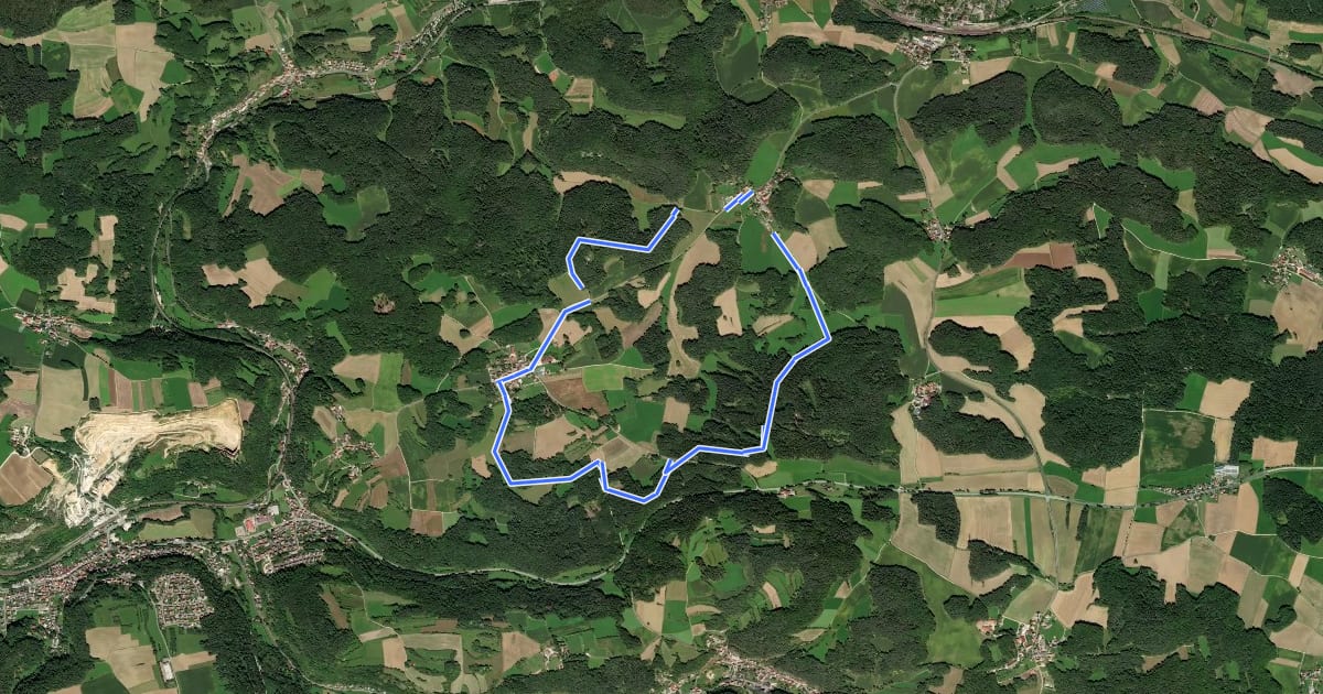 Маршрут Rundwanderweg Roter Punkt Ernhüll на спутниковом снимке