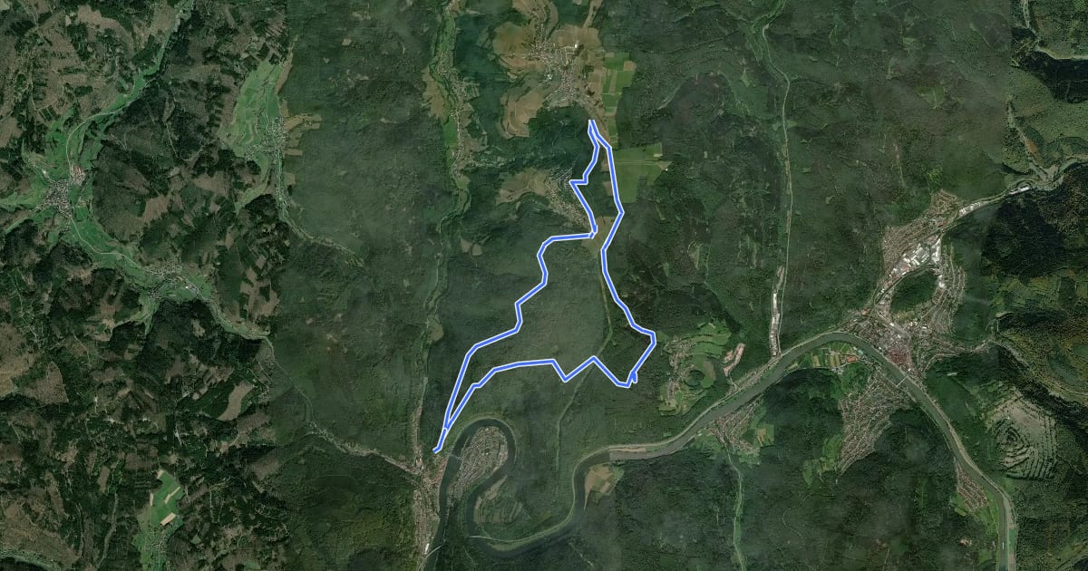 Маршрут Rundwanderweg Rothenberg 5: Odenwald-Neckar-Runde на спутниковом снимке