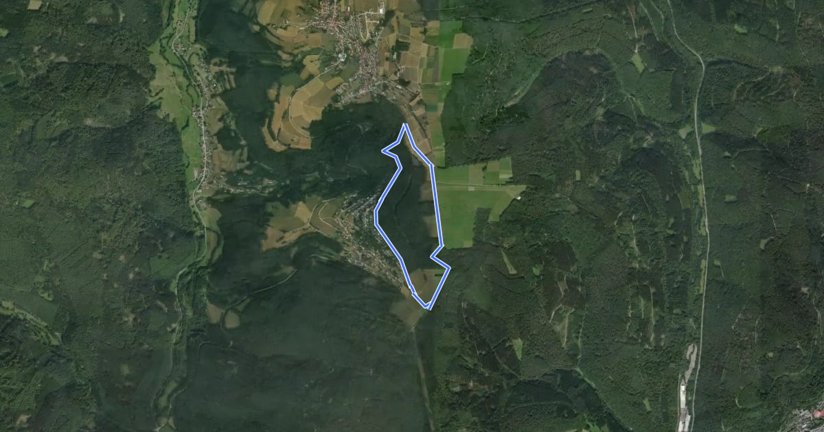 Маршрут Rundwanderweg Rothenberg Am Steinernen Kreuz 6 на спутниковом снимке
