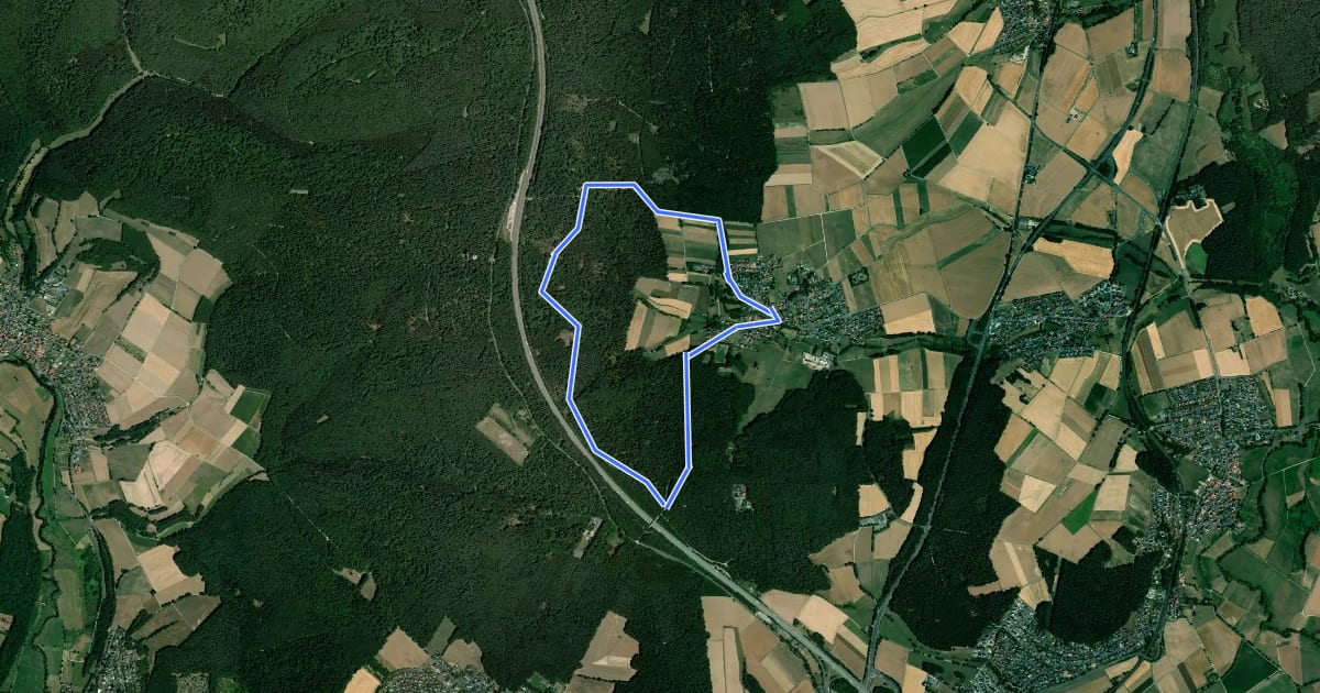 Маршрут Rundwanderweg Rottacker на спутниковом снимке