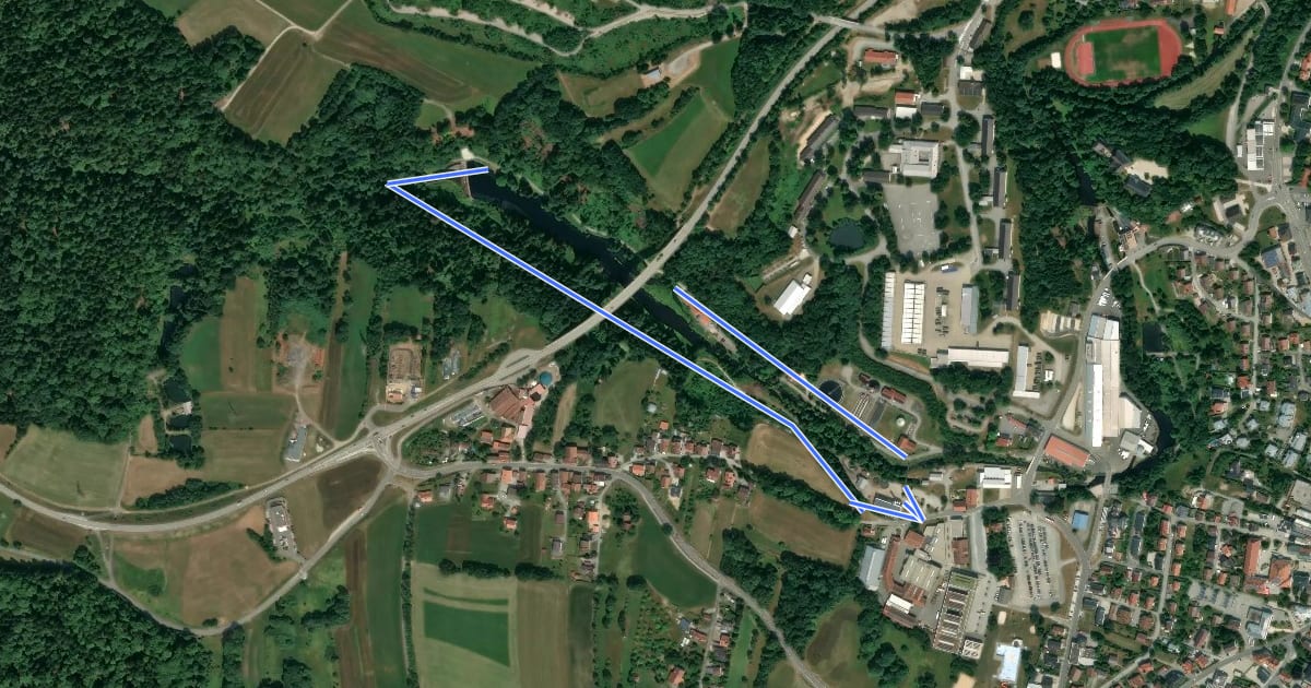 Маршрут Rundwanderweg S: Saußbachstausee на спутниковом снимке