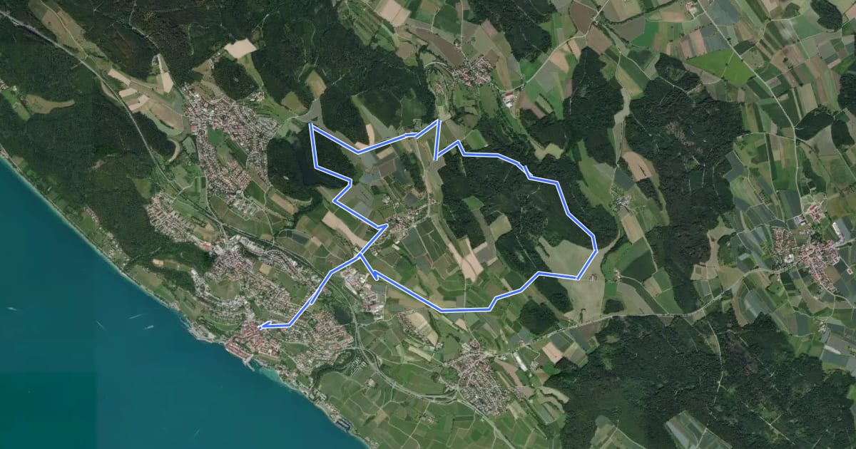 Маршрут Rundwanderweg S1 на спутниковом снимке
