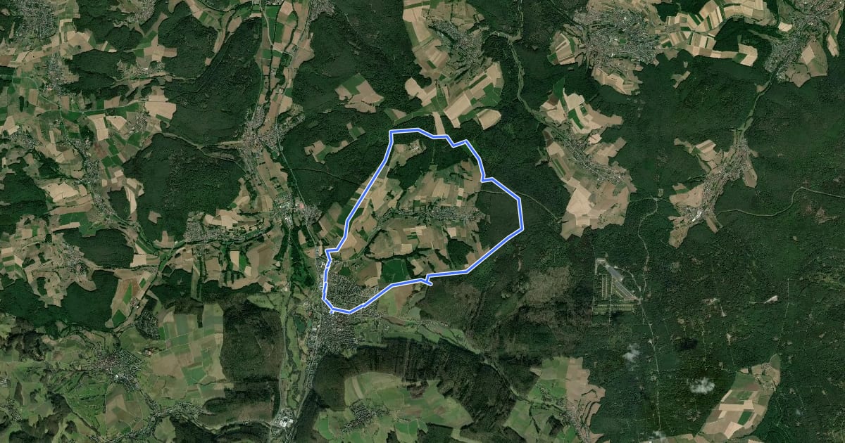 Маршрут Rundwanderweg S1 : Fürstengrund-Runde на спутниковом снимке
