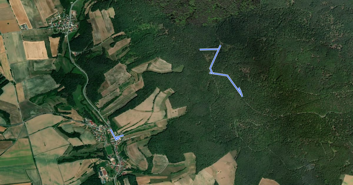 Маршрут Rundwanderweg Salamander Lußberg на спутниковом снимке