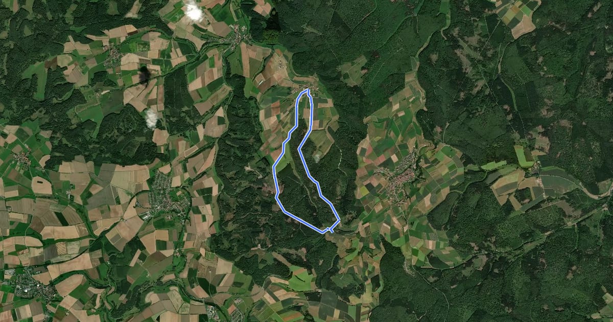 Маршрут Rundwanderweg Sandgrube 1 на спутниковом снимке