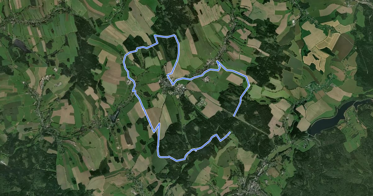 Маршрут Rundwanderweg Sayda на спутниковом снимке