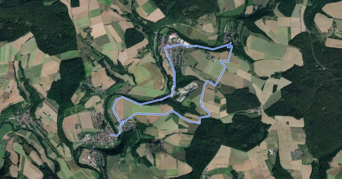 Маршрут Rundwanderweg Schöntal - Jagsthausen на спутниковом снимке