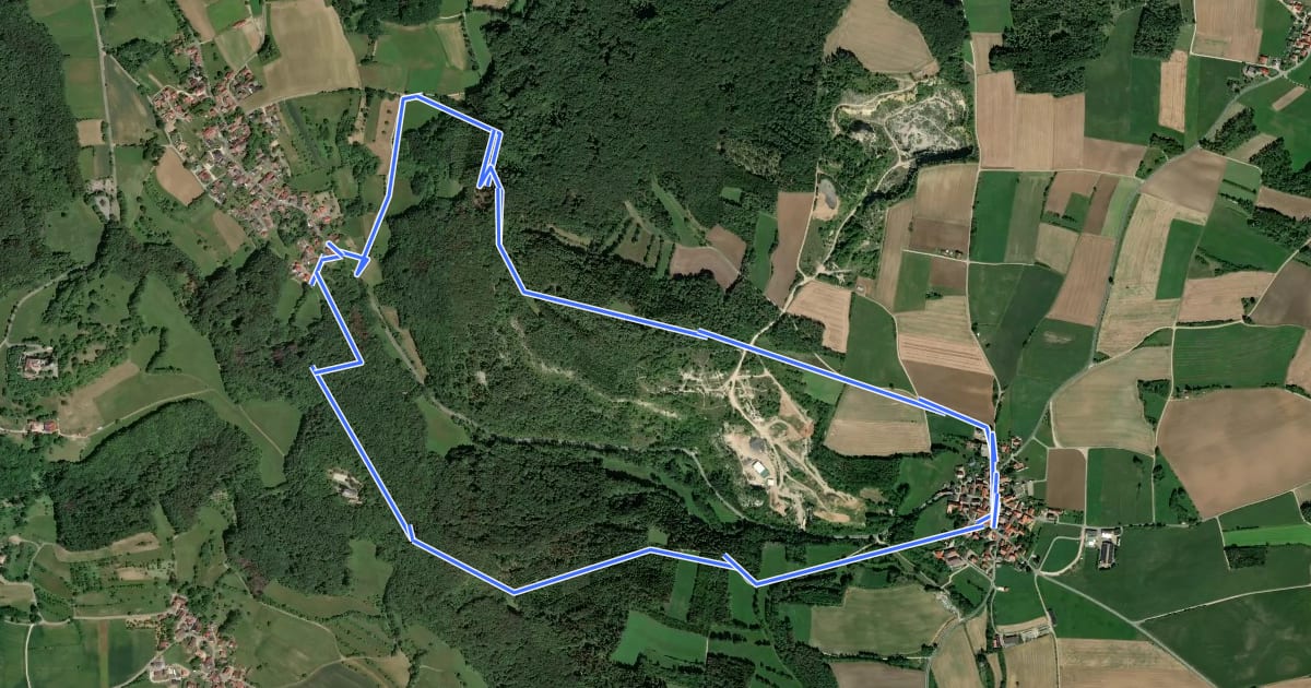 Маршрут Rundwanderweg Scheßlitz A 1" Gügel - Ludwag - Zeckendorff" на спутниковом снимке