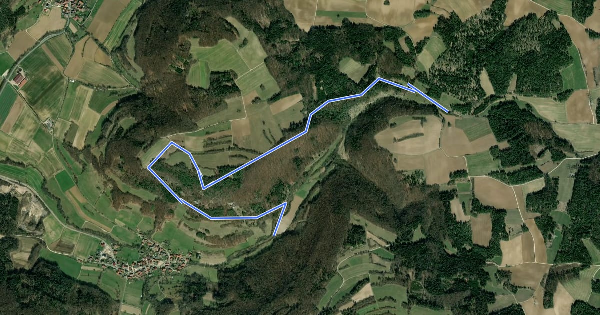 Маршрут Rundwanderweg Scheßlitz I "Bergwachtrundweg" на спутниковом снимке