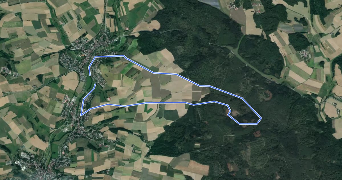 Маршрут Rundwanderweg Schefflenz 3: Langer-Weg на спутниковом снимке