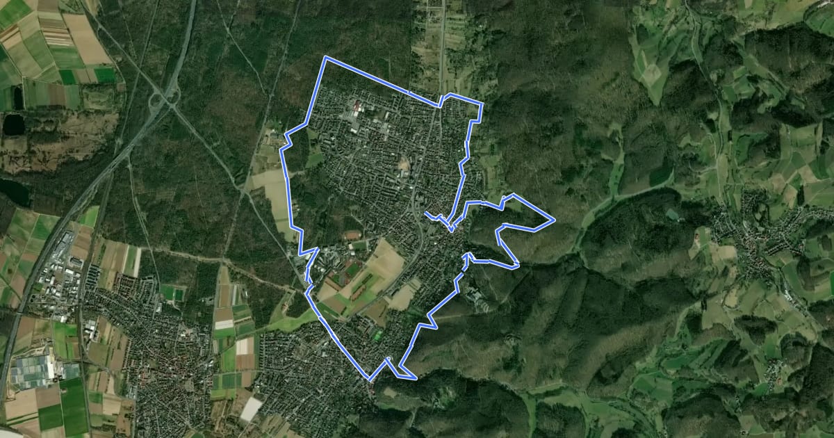 Маршрут Rundwanderweg Seeheim-Jugenheim 3 на спутниковом снимке