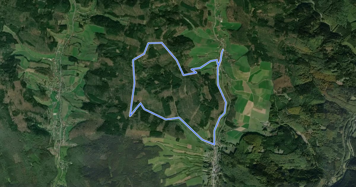 Маршрут Rundwanderweg Sensbachtal 5 на спутниковом снимке