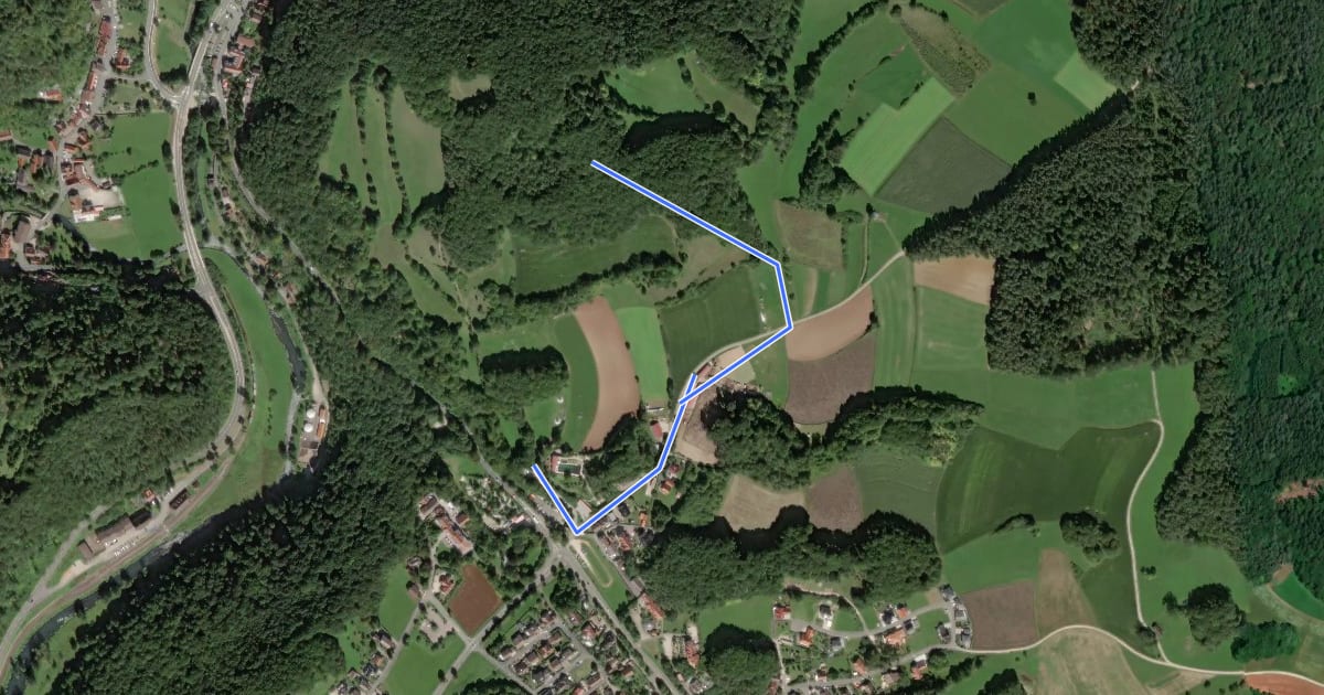 Маршрут Rundwanderweg Sieghardsfelsen на спутниковом снимке