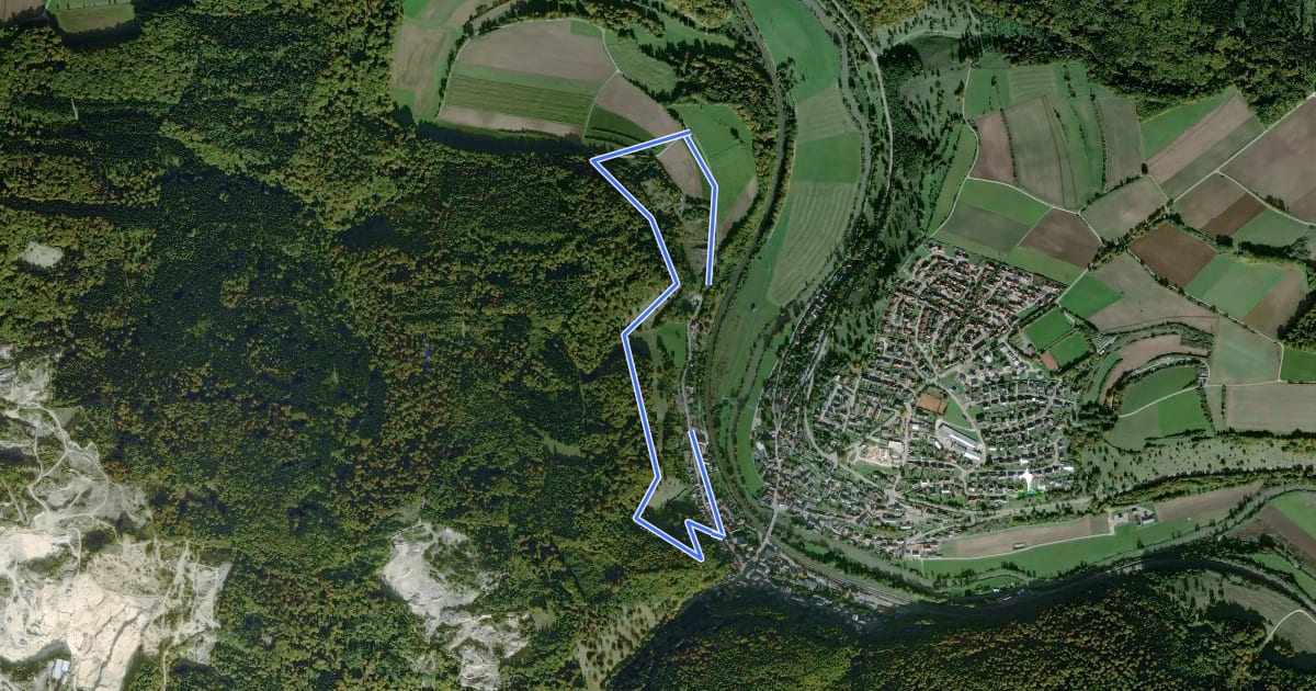 Маршрут Rundwanderweg Solnhofen 8 на спутниковом снимке
