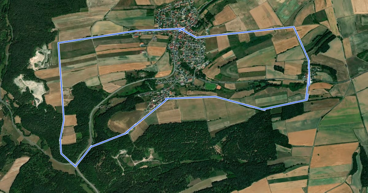 Маршрут Rundwanderweg Specht Breitbrunn на спутниковом снимке