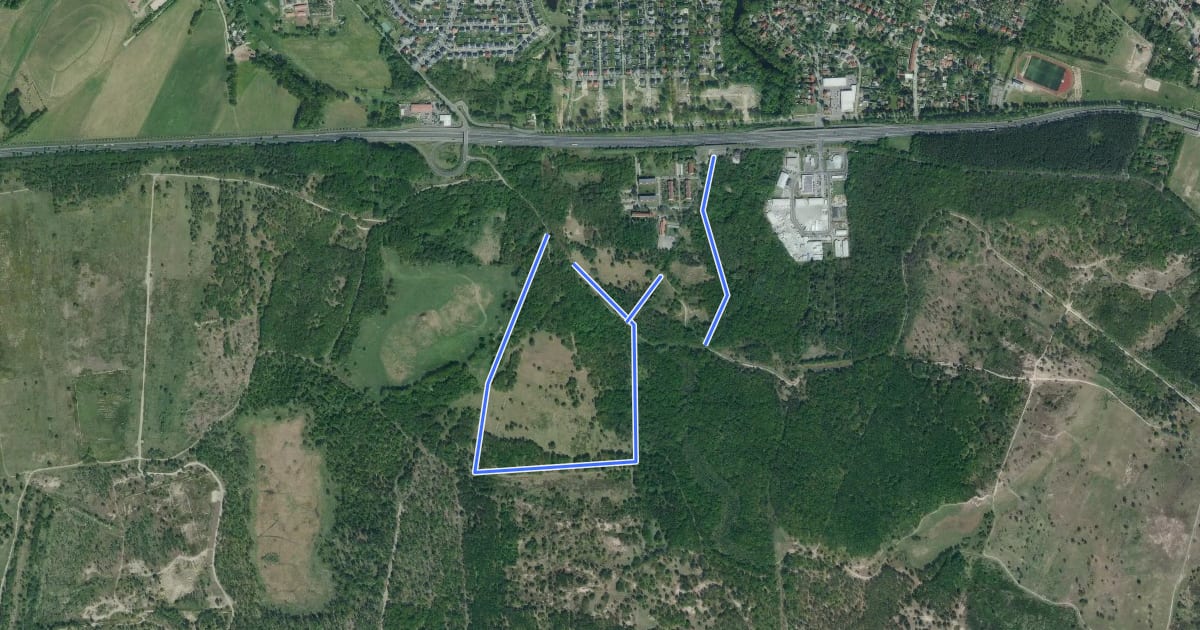 Маршрут Rundwanderweg Sperlingshof - Rohrbecker Weg на спутниковом снимке