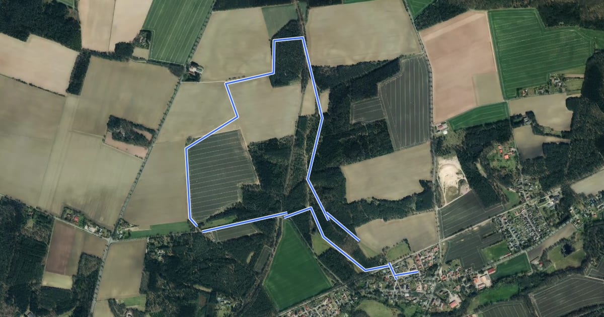 Маршрут Rundwanderweg Steinbeck/Luhe St1 на спутниковом снимке