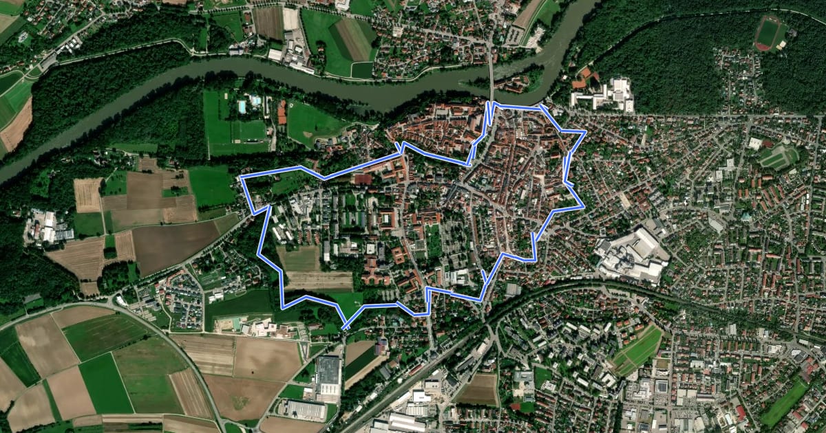 Маршрут Rundwanderweg Sternschanze на спутниковом снимке