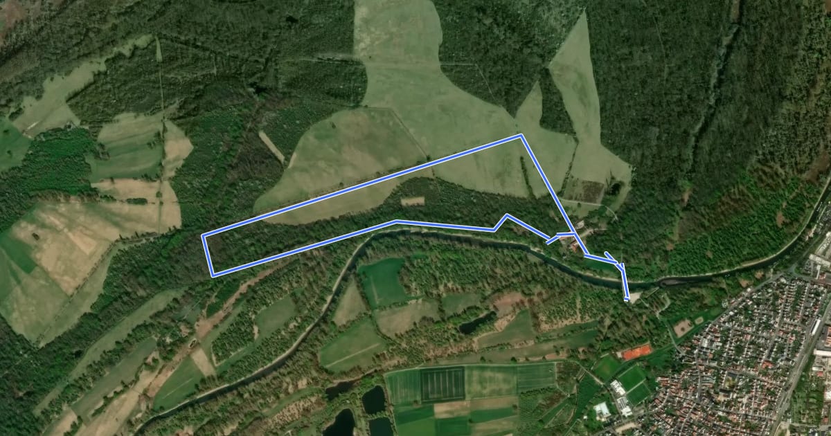 Маршрут Rundwanderweg Stockstadt Stockstädter Brücke 4: Weißstorchweg на спутниковом снимке