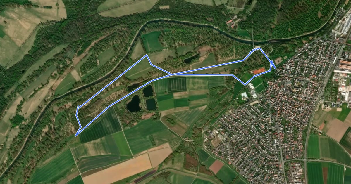 Маршрут Rundwanderweg Stockstadt Stockstädter Brücke 5: Fasanenweg на спутниковом снимке
