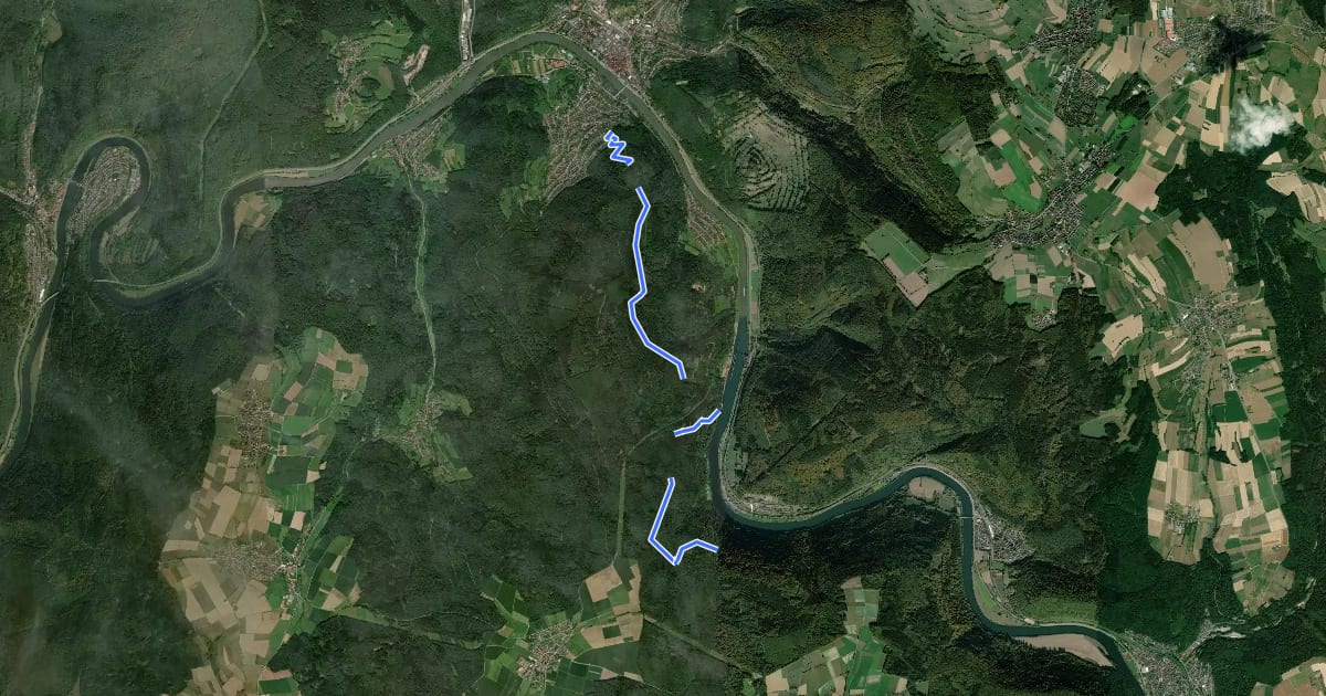Маршрут Rundwanderweg Stolzeneck 2: Neckarblick-Weg на спутниковом снимке