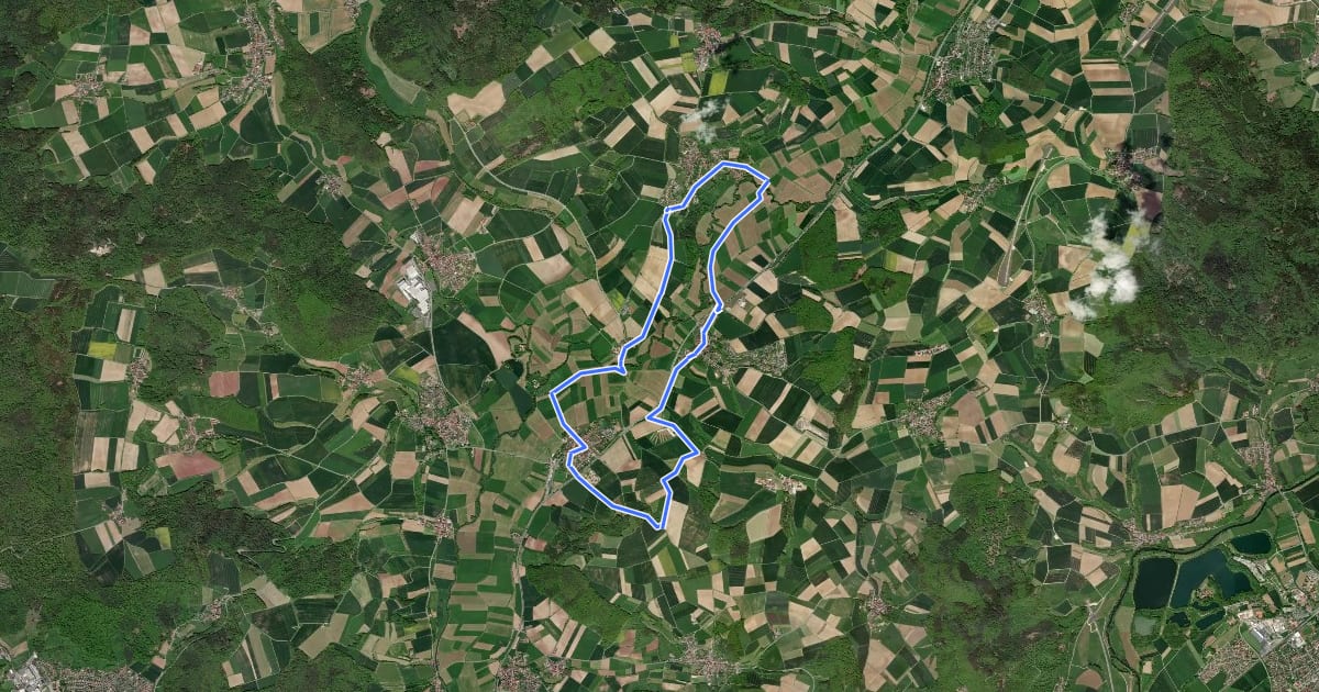 Маршрут Rundwanderweg Storch Kaltenbrunn на спутниковом снимке