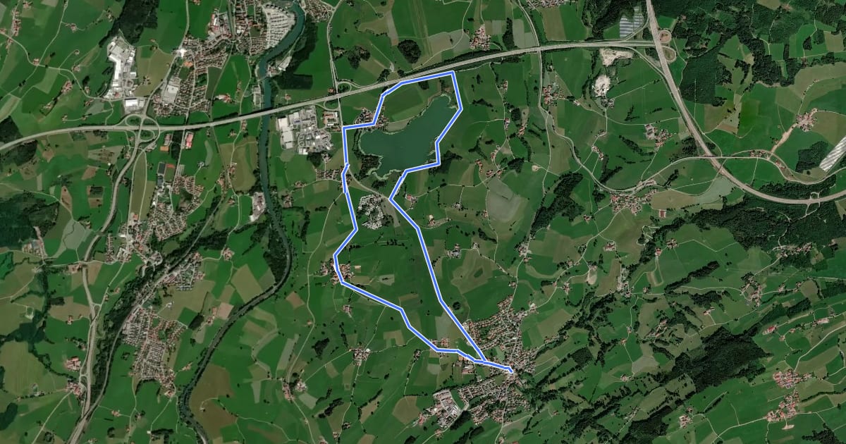 Маршрут Rundwanderweg Sulzberg 1 на спутниковом снимке
