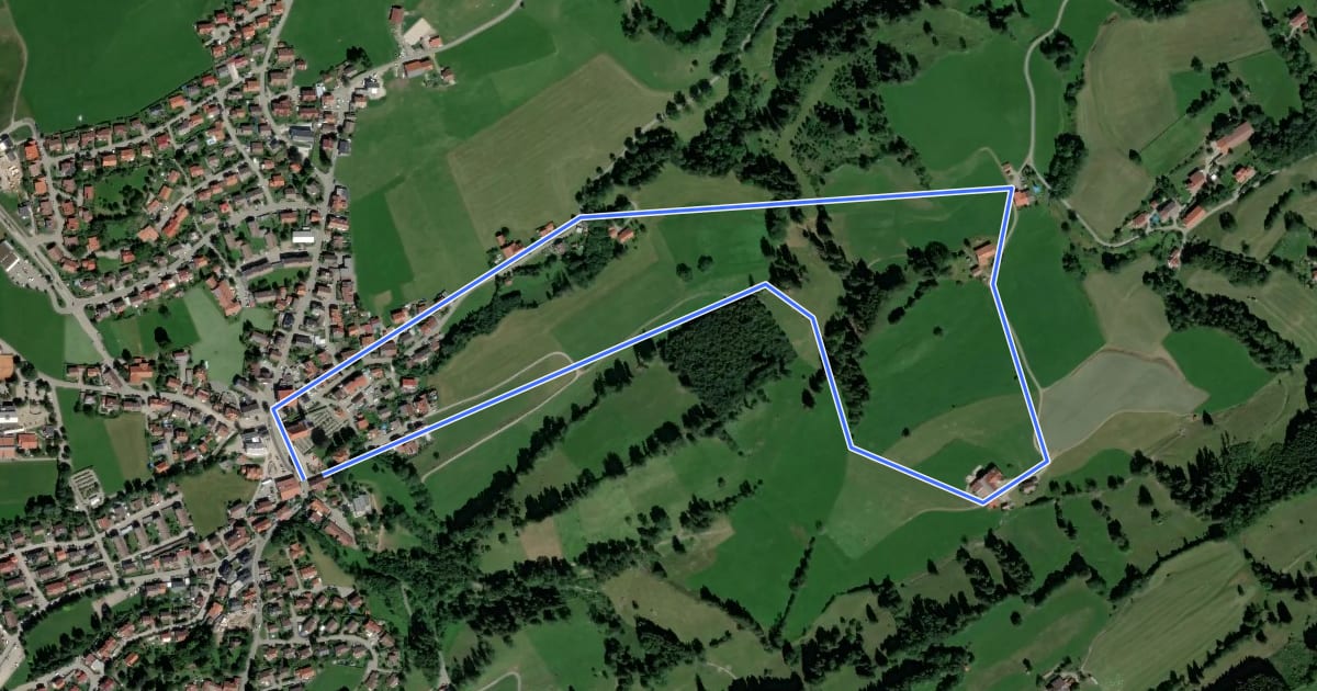 Маршрут Rundwanderweg Sulzberg 3 на спутниковом снимке