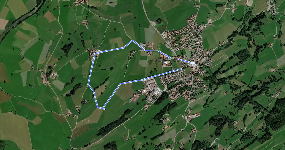 Маршрут Rundwanderweg Sulzberg 5 на спутниковом снимке