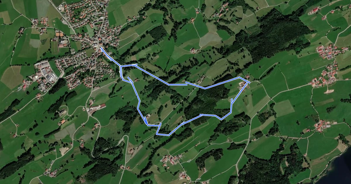 Маршрут Rundwanderweg Sulzberg 7 на спутниковом снимке