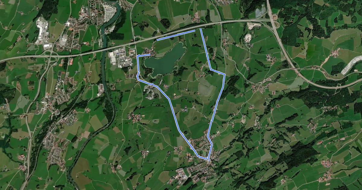 Маршрут Rundwanderweg Sulzberg 9 на спутниковом снимке