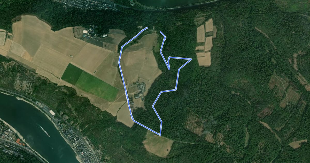 Маршрут Rundwanderweg T3 на спутниковом снимке