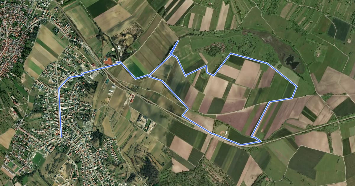 Маршрут Rundwanderweg Teichwiesen на спутниковом снимке