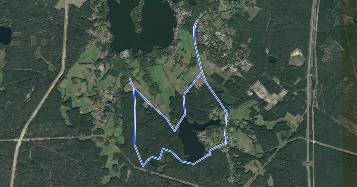 Маршрут Rundwanderweg Tornower See und Briesensee на спутниковом снимке