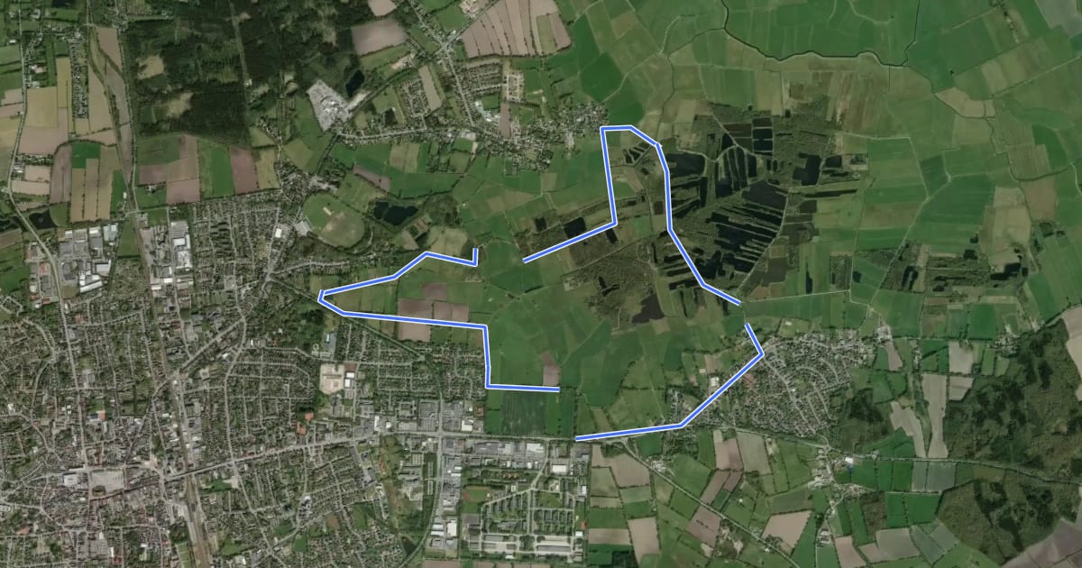 Маршрут Rundwanderweg - Tour 2 на спутниковом снимке