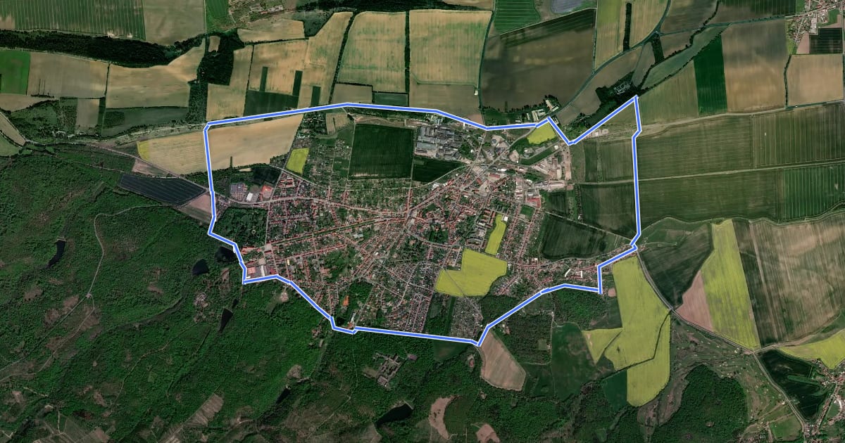 Маршрут Rundwanderweg um Ballenstedt RW1 на спутниковом снимке