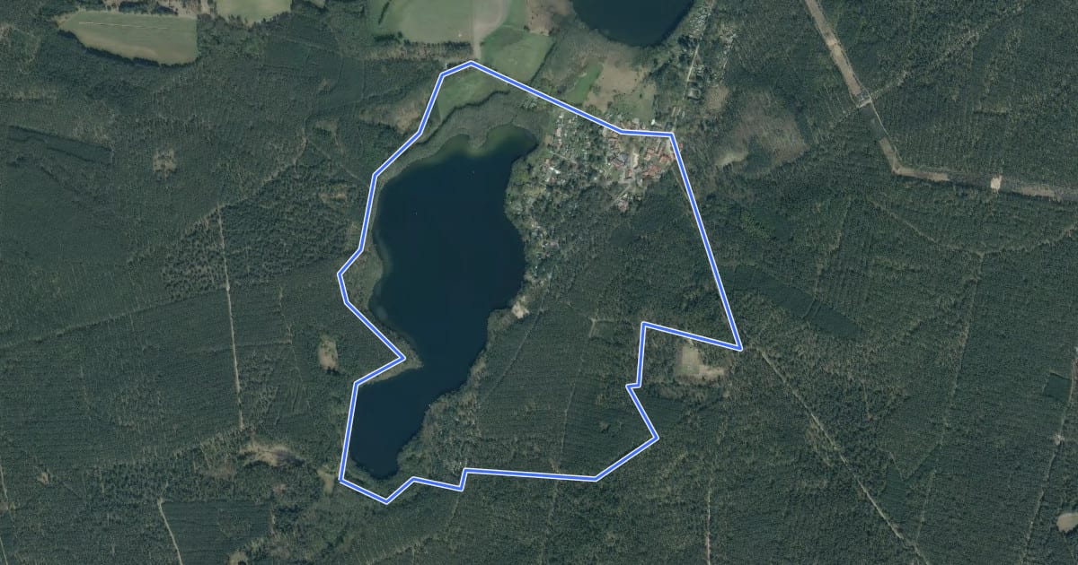 Маршрут Rundwanderweg um den Großen Zeschsee на спутниковом снимке