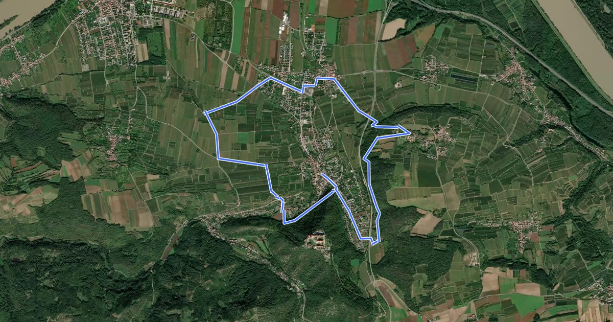 Маршрут Rundwanderweg um Furth (F1) на спутниковом снимке